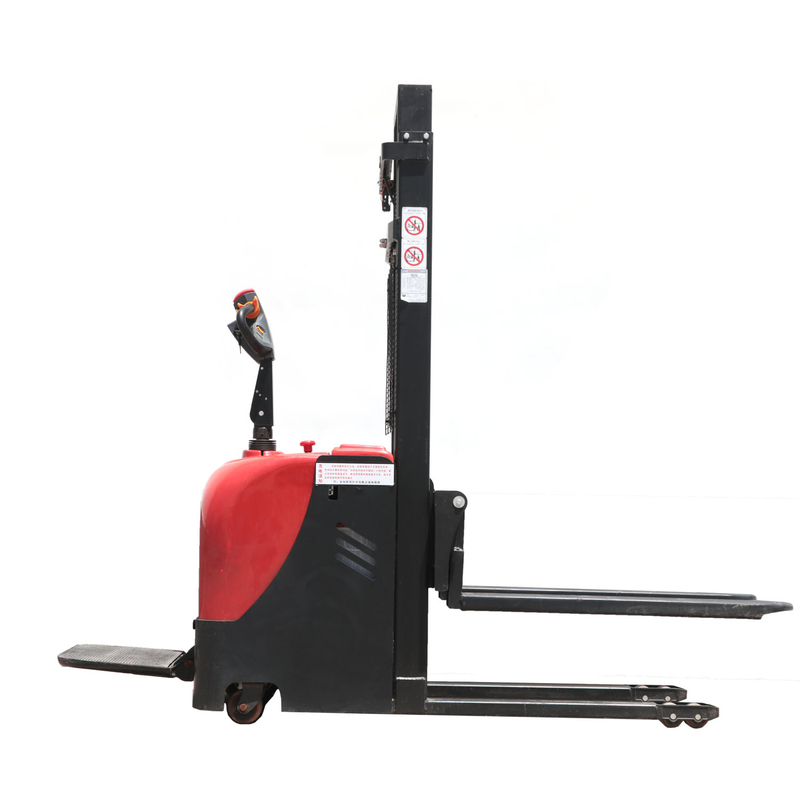 High tech electric stacker trucks in the manufacturing industry